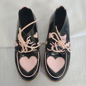 Strange Cvlt Krypt Shoes Pink Black Heart 6